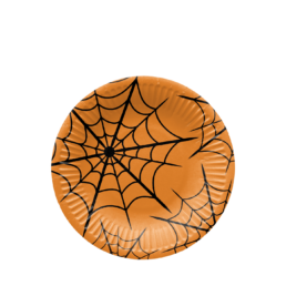 talerzyk papierowy halloween pajeczyna
